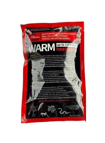 Heat pack used in live plant shipping to protect plants from cold temperatures during transit
